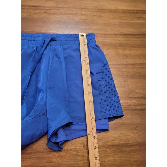 NWT PINSPARK High Waisted Lined Workout Shorts S Blue Tenniscore Pickleball - Picture 8 of 9